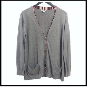 Cashmere wool blend Lacoste cardigan button up sweater.  size 46